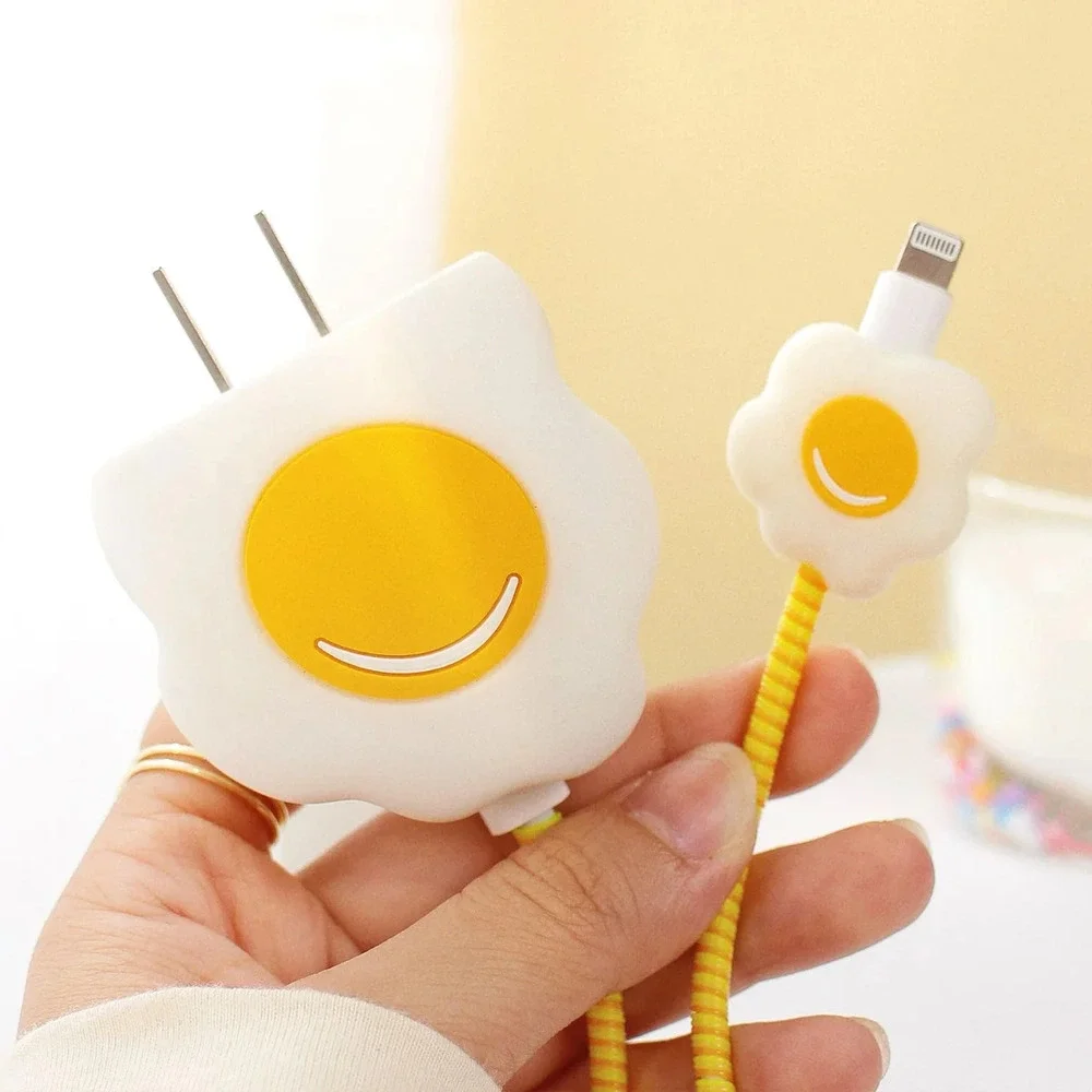 Eggy Breakfast iPhone Charger Cover Cable Protectors P31
